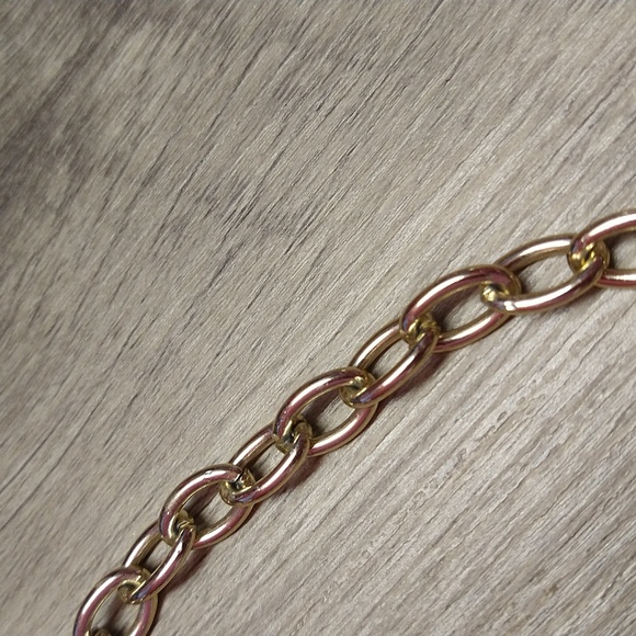 Statement Black and Goldtone Chainlink Necklace - Picture 4 of 5